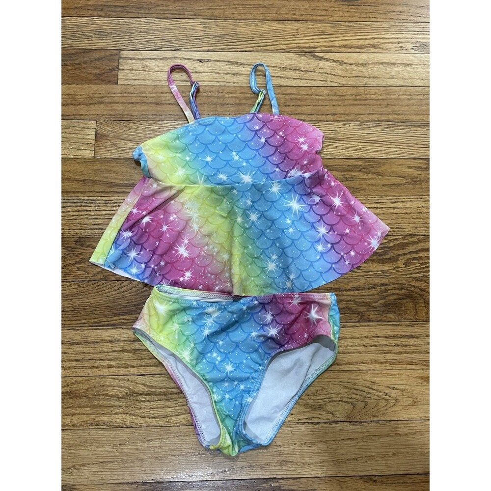 Girls Mermaid Swimsuit 2 Piece Size 4Y Multicolor Kids Bathing Suit
